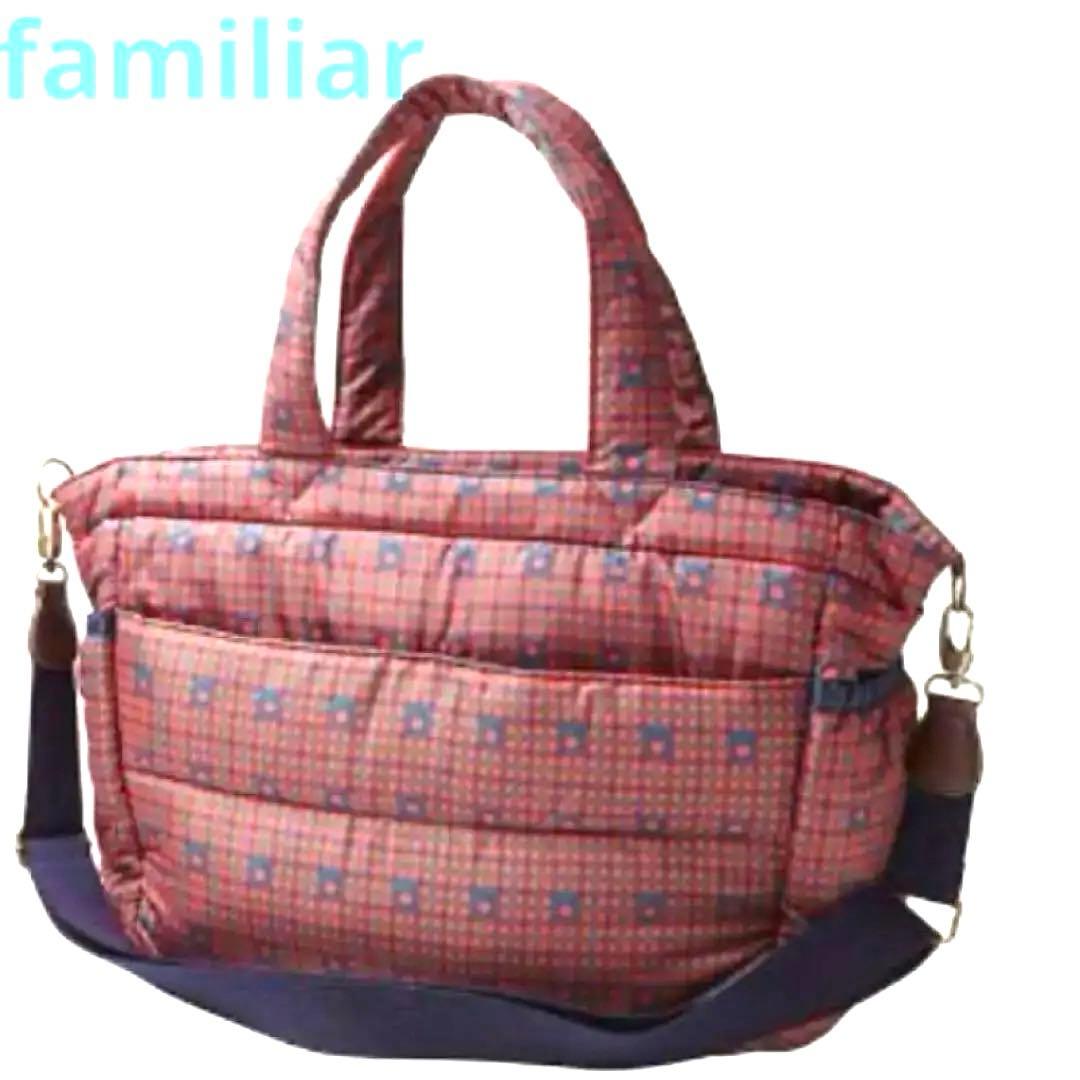 美品 familiar ファミリア マザーズバッグ トートバッグ りんご