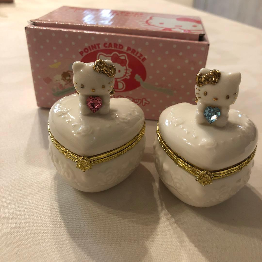 2009 サンリオ　HelloKitty 陶器小物入れセット 非売品