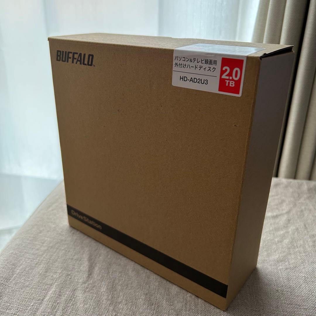 バッファロー 外付けハードディスク 2TB HD-AD2U3