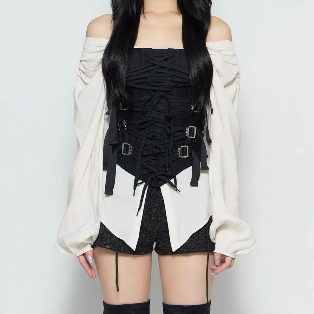 theredthread S burlesque corset blouse - メルカリ