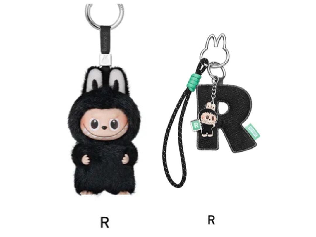 ラブブ　イニシャルラブブR イニシャルラブブチャームキーホルダー　セット