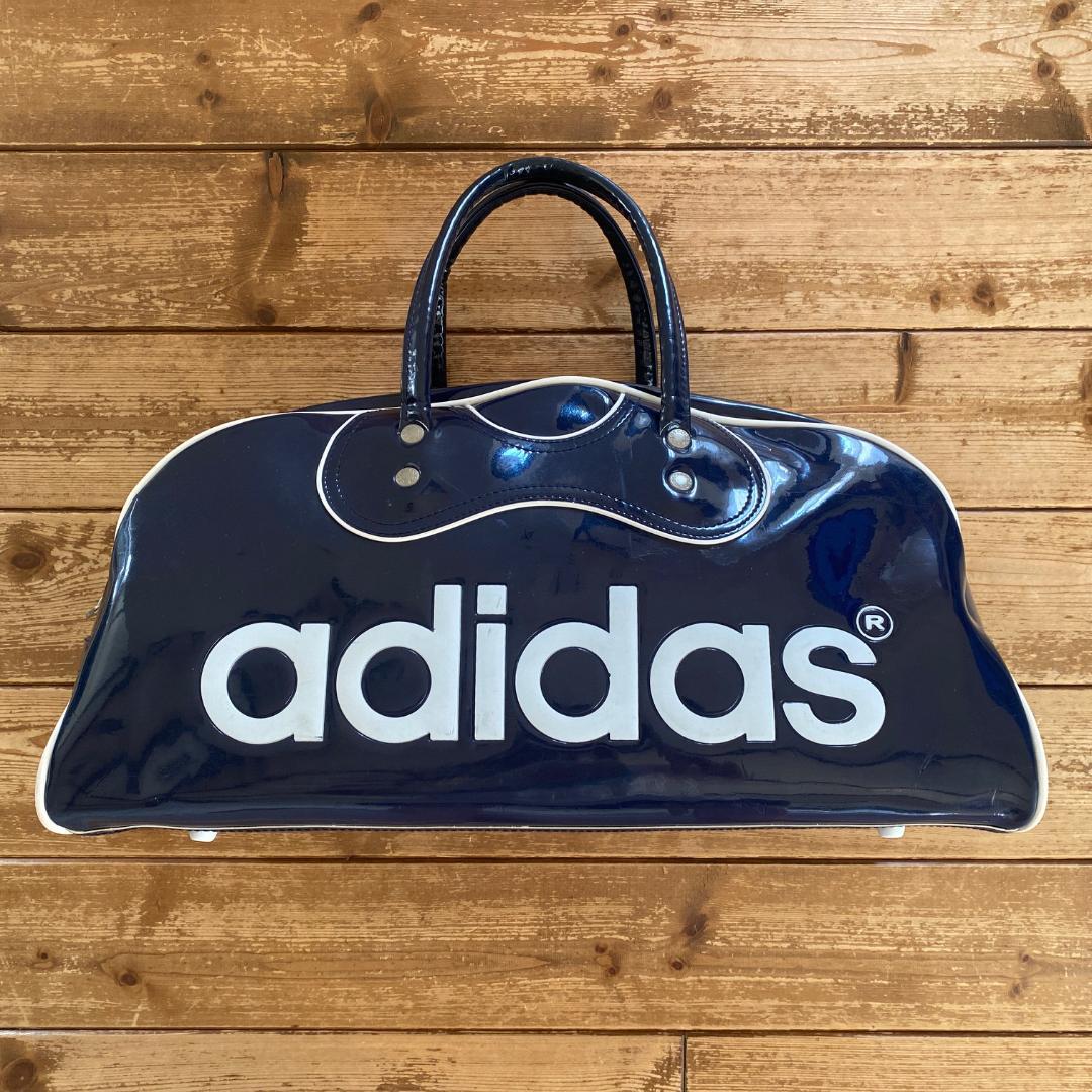 80's ヴィンテージ adidas エナメル ボストンバッグ - メルカリ