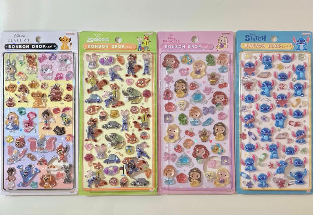 【正規品未開封】ボンボンドロップシール　ディズニー　クラシック他4種類セット