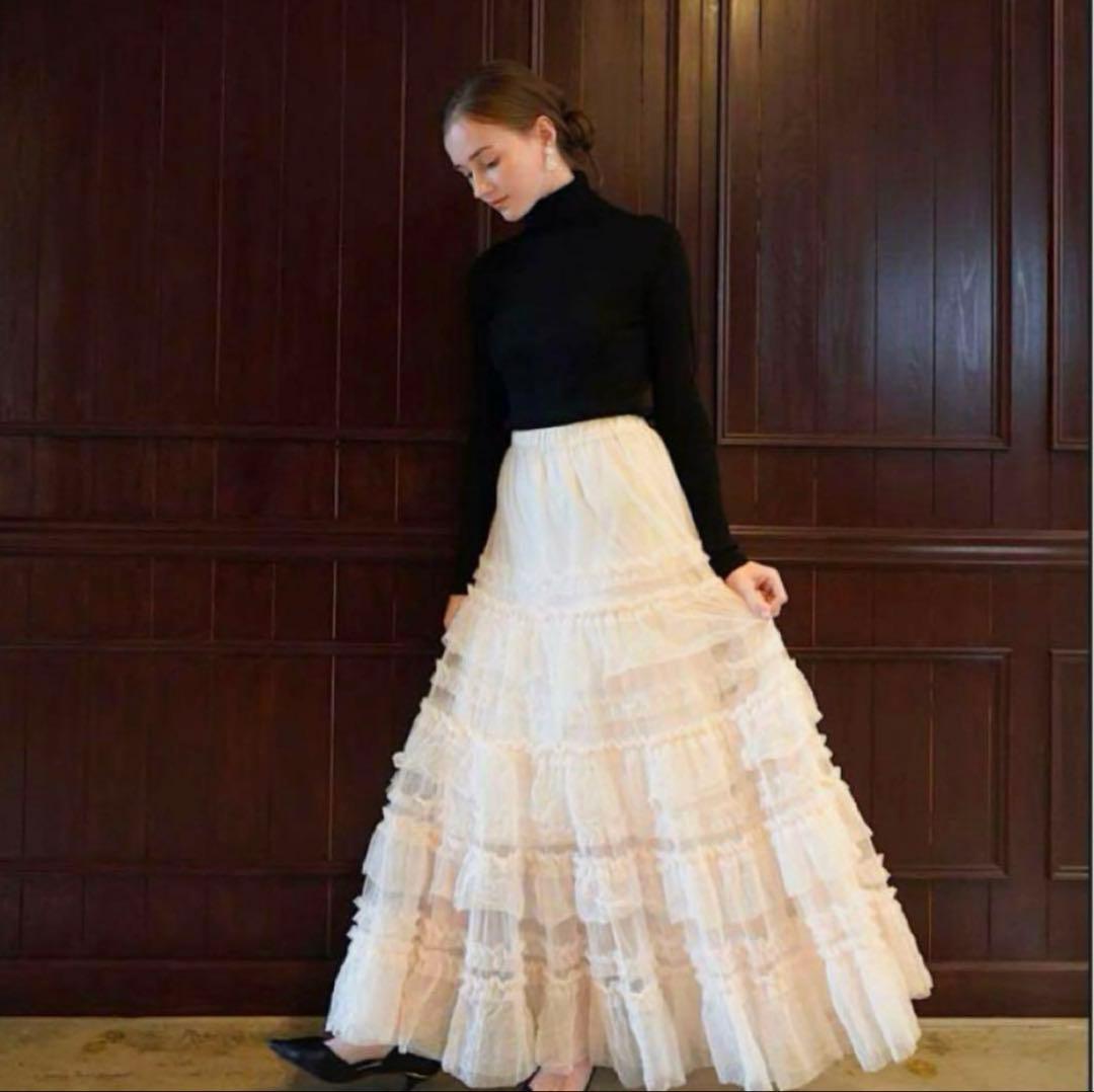 acka tulle long skirt チュールスカート - メルカリ