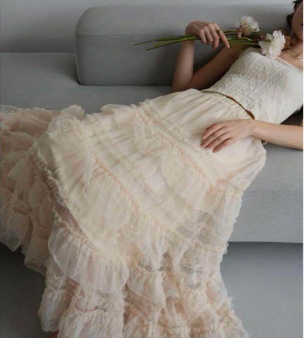 acka tulle long skirt チュールスカート - メルカリ