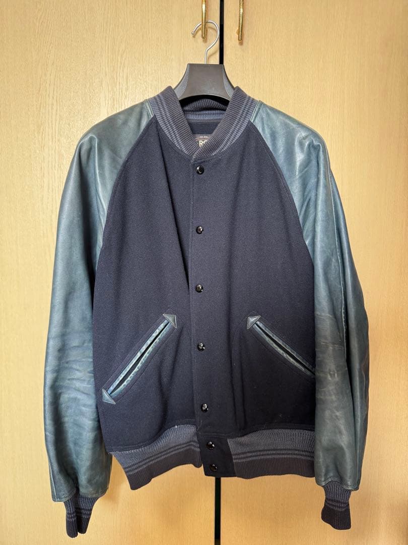 ダブルアールエル インディゴレザージャケット