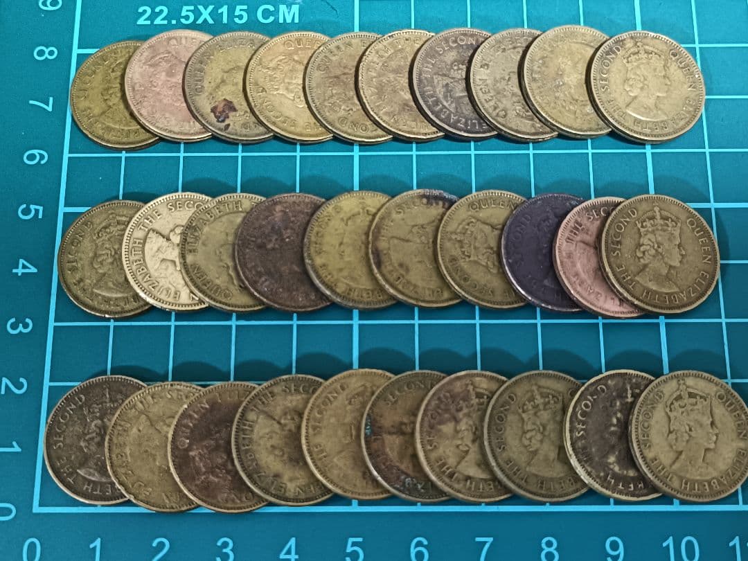香港 旧10セント硬貨 まとめ 30枚 エリザベス 外国 コイン 古銭 外貨