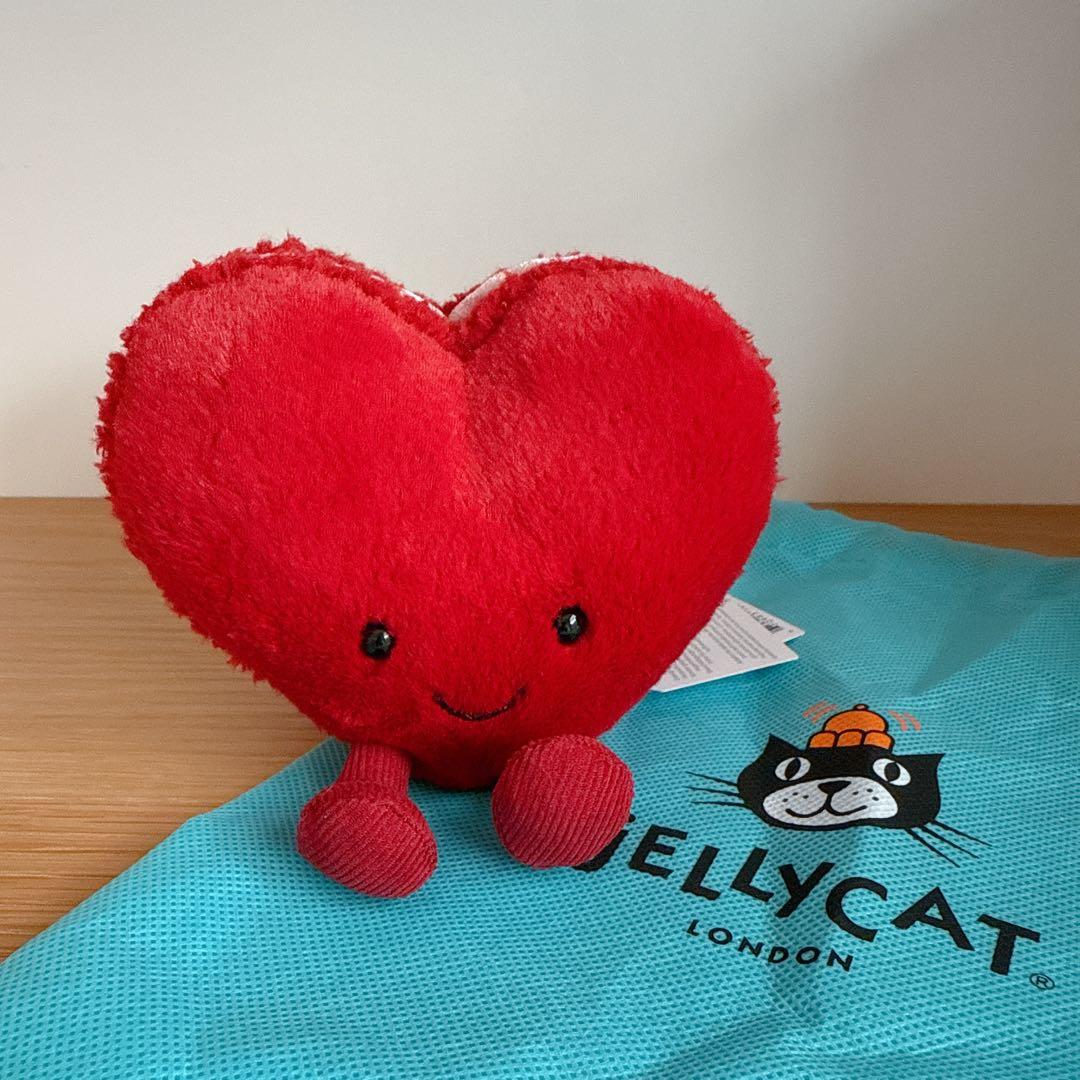 　ハート　マカロンぬいぐるみ 赤　デザート　バレンタイン　正規品 新品 ジェリーキャット ハート マカロン 赤 レッド macaron スイーツ