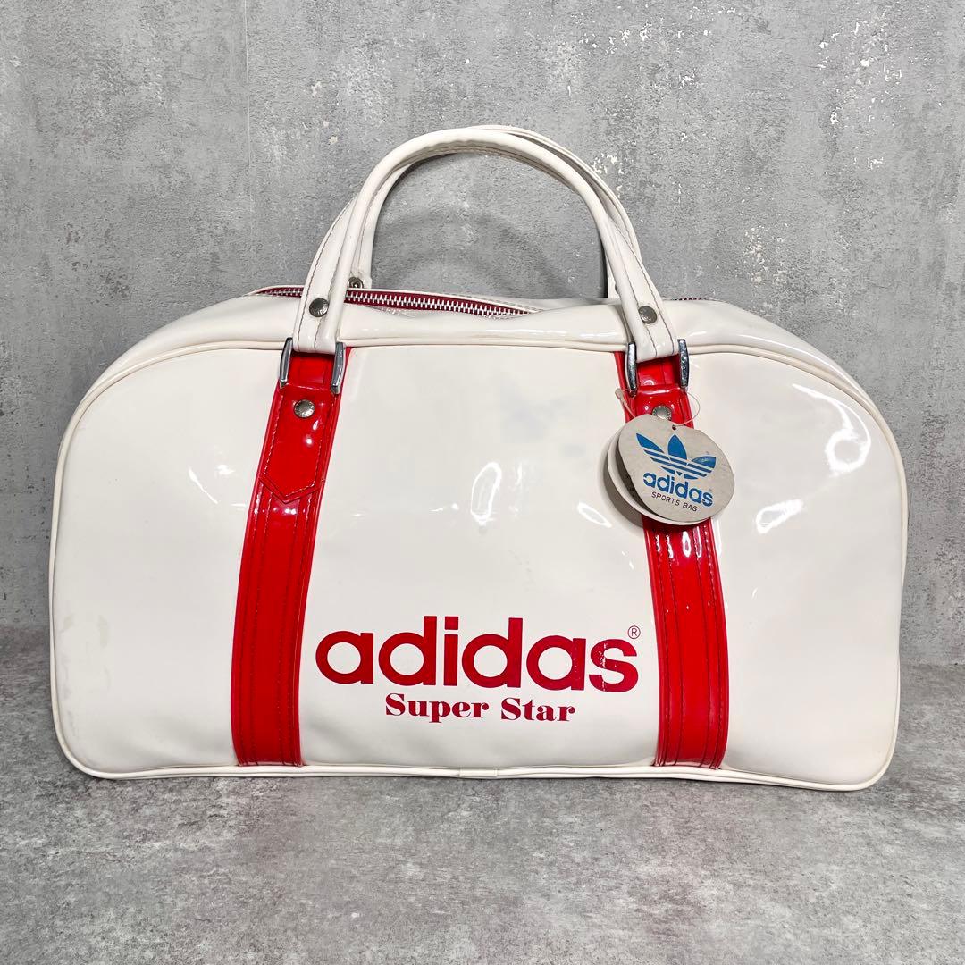 激渋美品 80s vintage adidas エナメル ボストンバック】 - メルカリ