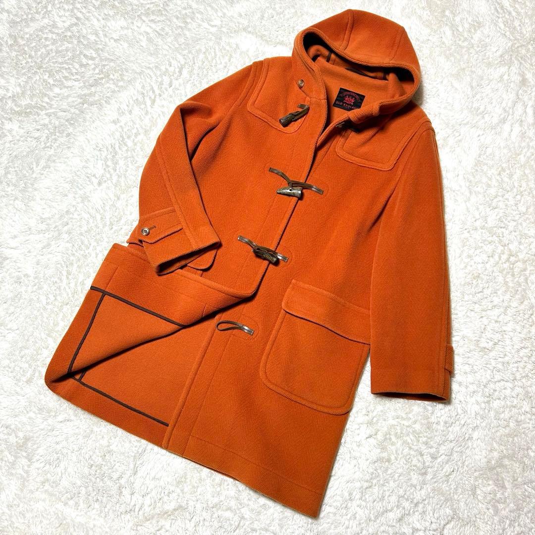【希少色】オールドイングランド ダッフルコート ヘリンボーン オレンジ L