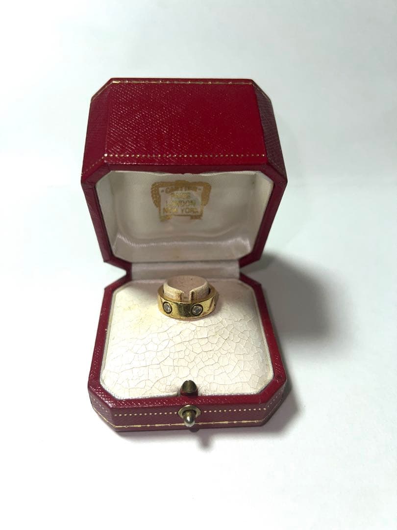 Cartier ゴールドリング ダイヤモンド装飾