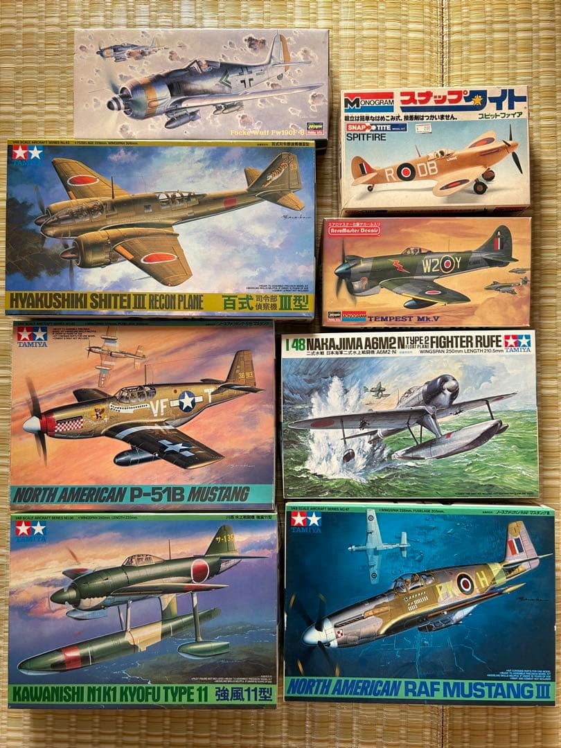 【プラモ】「強風11型/百式III型/P-51B/RAF/二式水戦/Mk.V他」