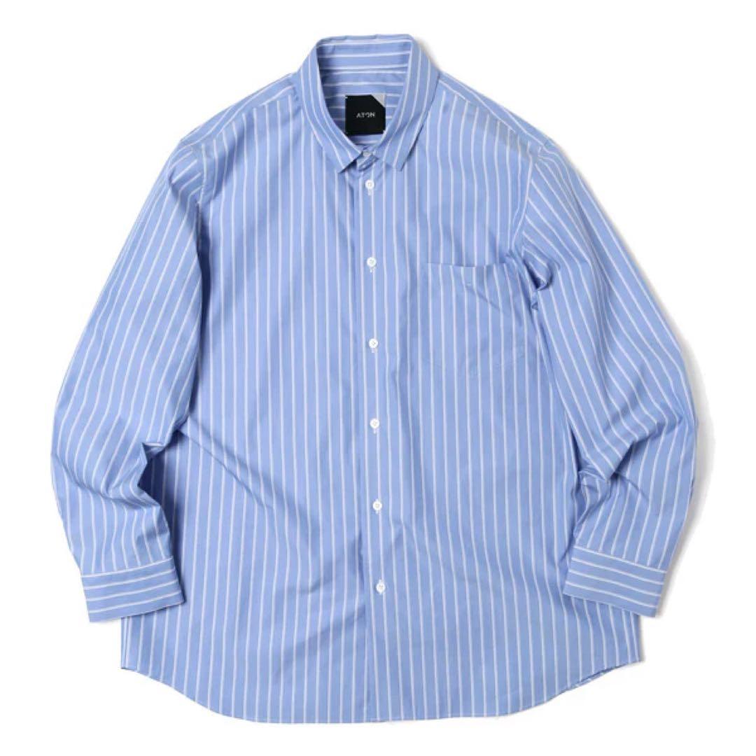 【ATON】COTTON TWILL OVERSISED SHIRT