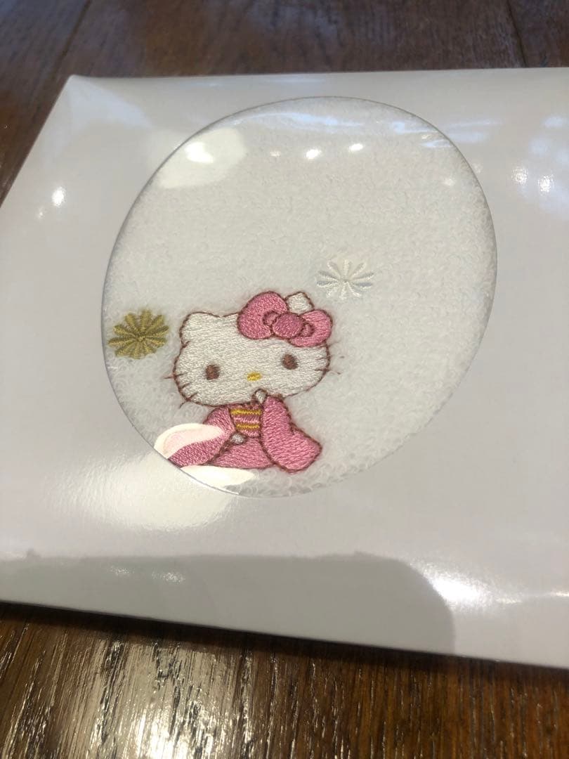 皇居限定ハローキティ キティちゃん タオルハンカチ＆皇居ミラーセット