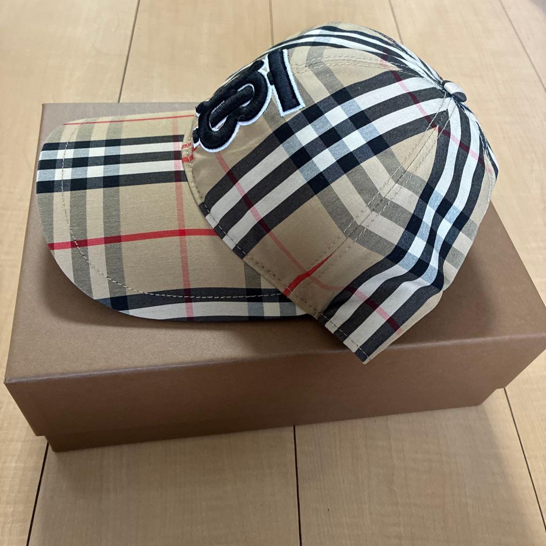 Burberry チェック柄 ベースボールキャップ - メルカリ