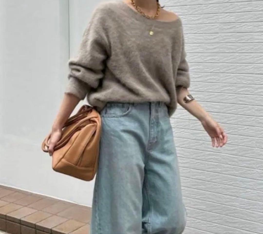 DouDouファーカシミヤプルオーバー　2way