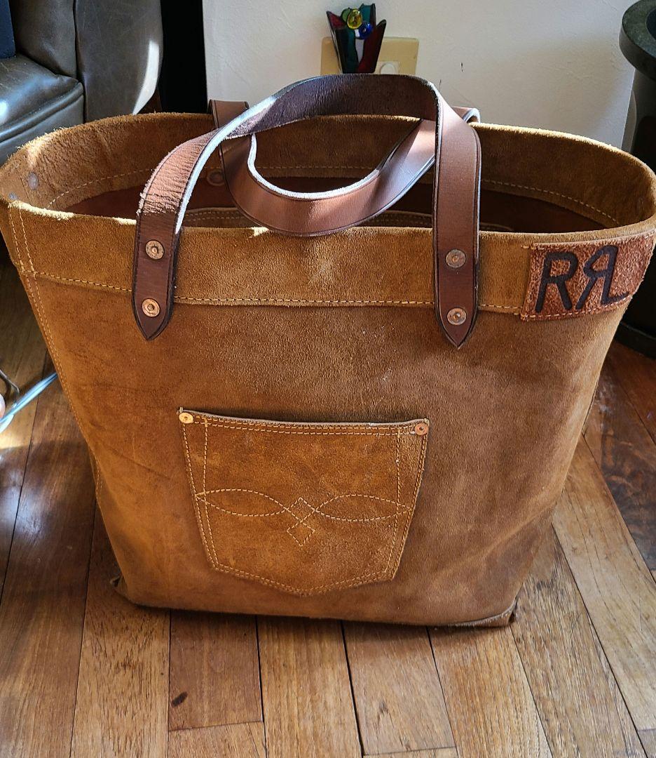 ア*ピ様 【希少品】RRL スウェード トートバッグ