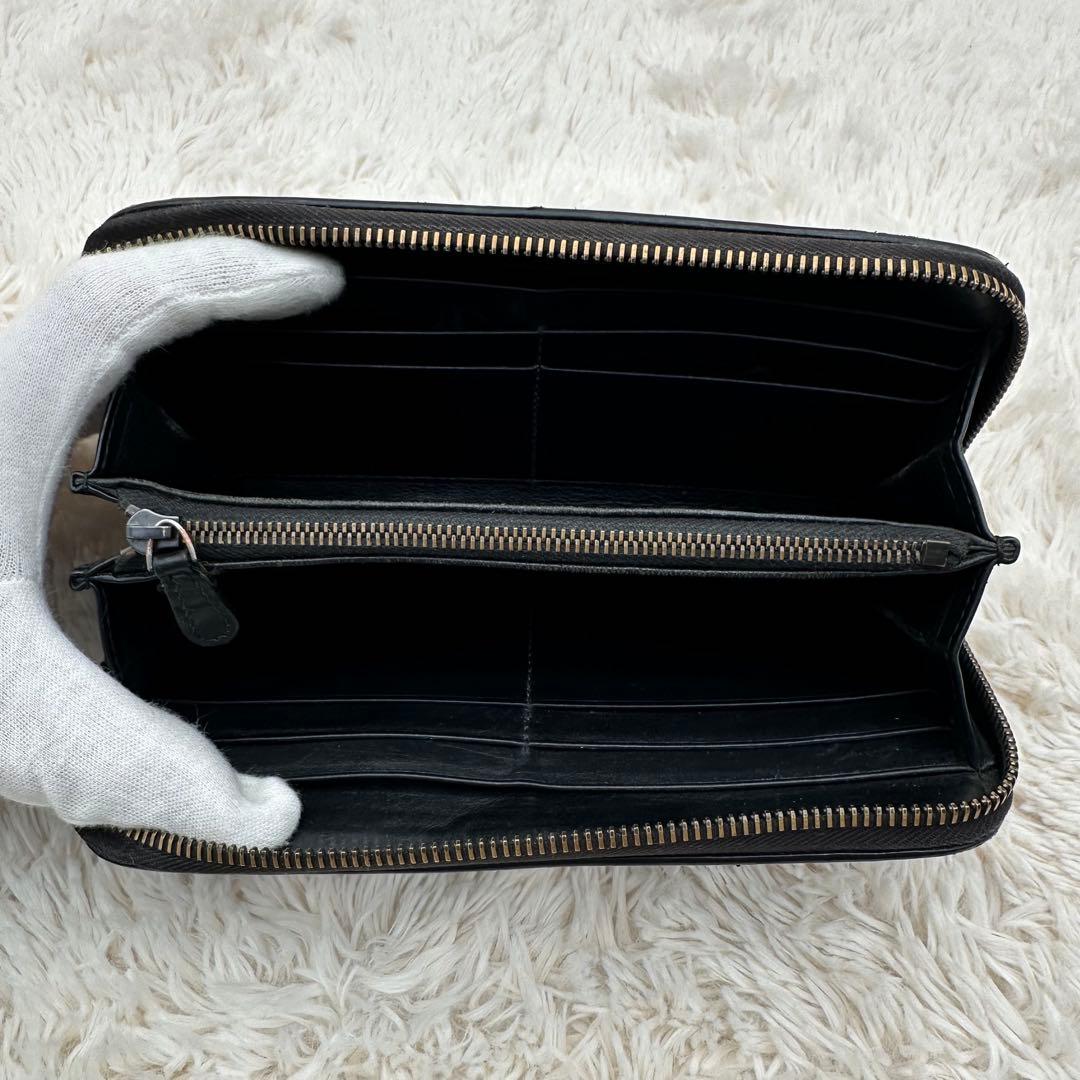 ✨箱あり✨美品 ボッテガ 長財布 ラウンドジップ イントレチャート