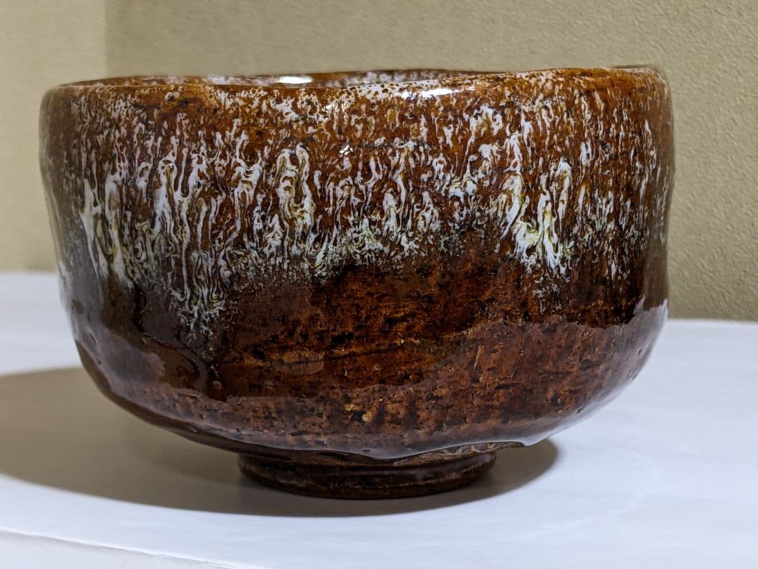 ⭐茶道具 大樋焼 大判印 飴釉 茶盌 抹茶碗 アンティーク 骨董品