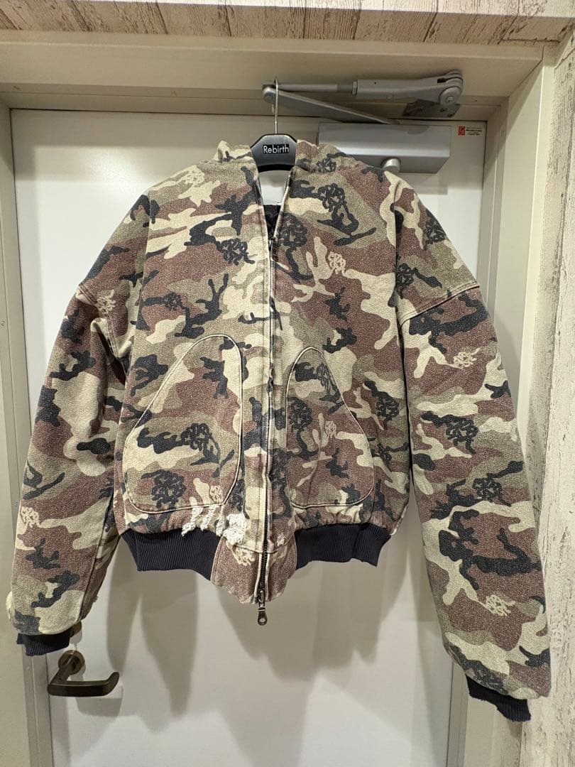 迷彩柄 フード付きジャンパー M