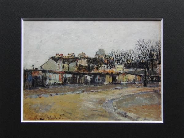 M・ユトリロ、モンマントルの風景、超希少、新品額付、状態良好