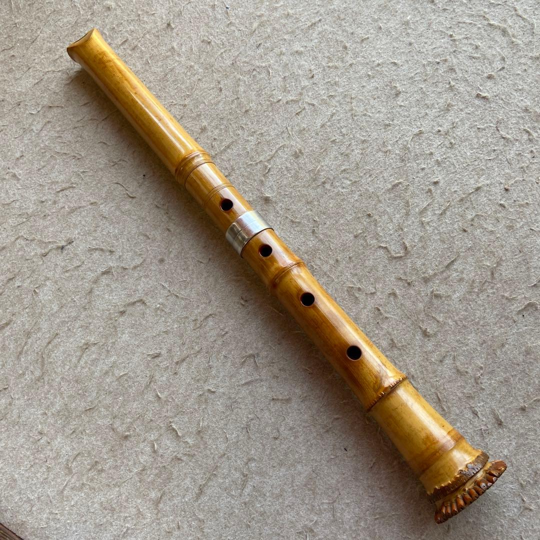 76 値下げ　尺八　一尺八寸管　銘　円山