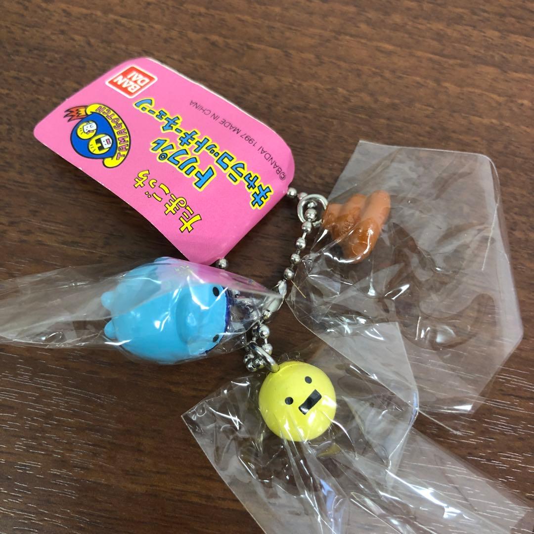 ➀レア 当時物 たまごっち 初代 トリプルキャラコットキーチェーン