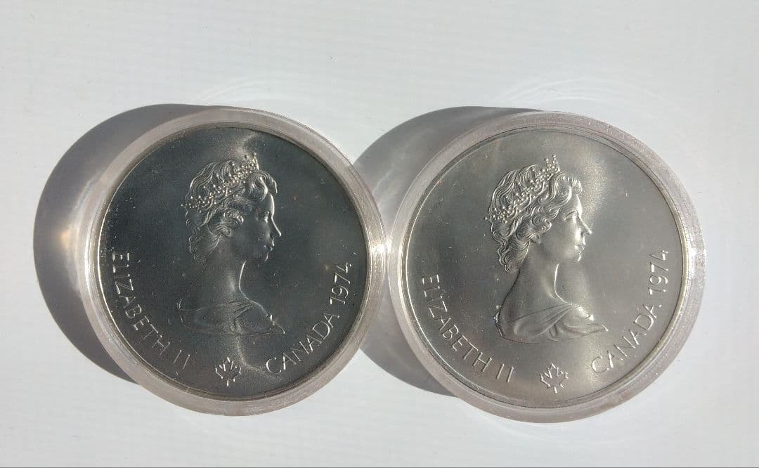 モントリオール　オリンピック 1974年 銀貨 5ドル2枚　SV925 約49g