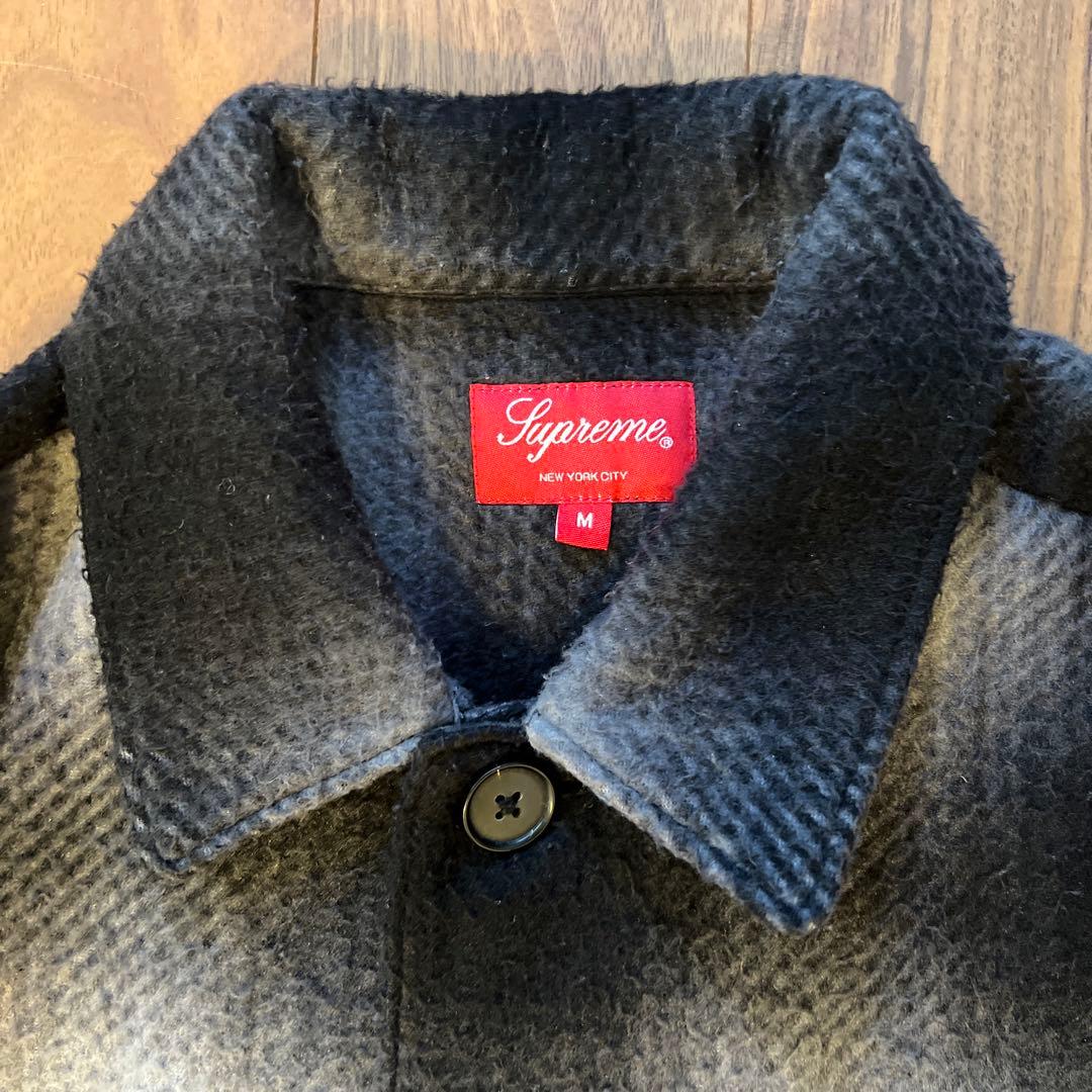 Supreme Shadow Plaid Fleece Shirt M黒白 - メルカリ
