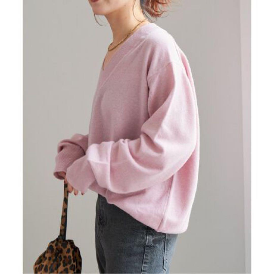 美品✨《Spick＆Span 》24AW カシミヤ混Vネックプルオーバー　ピンク