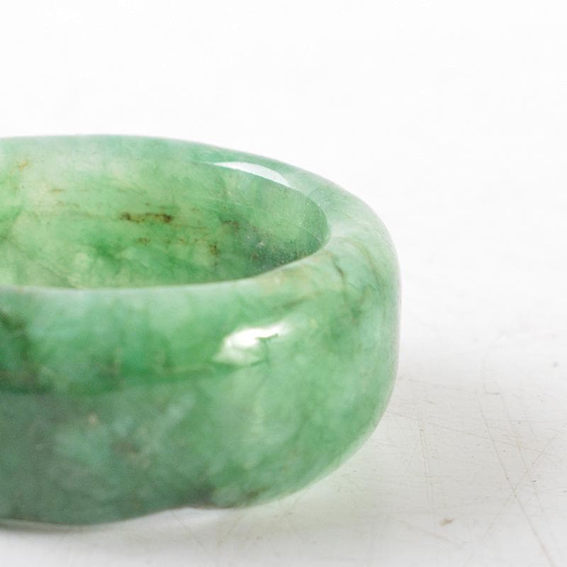 中国 玉石翡翠玉彫刻 ペンダントトップ 根付 リング 3点 V R6113