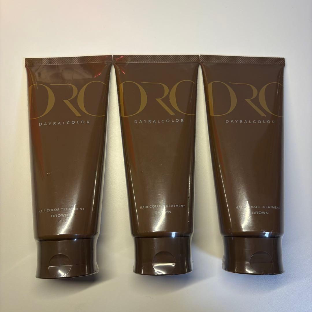【新品】DRC ヘアカラートリートメント ブラウン 200g 3本セット