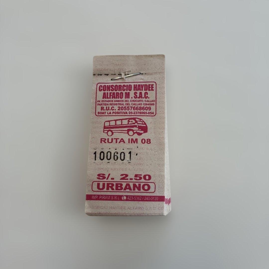 1枚使用 海外 ペルー バスチケット ブロックチケット - メルカリ