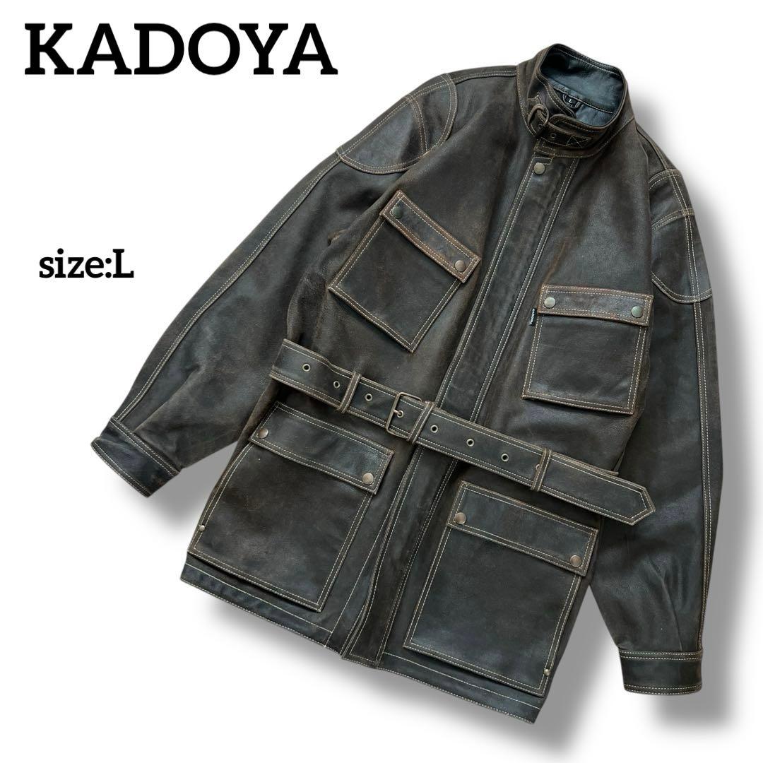 KADOYA　K'S LEATHER 　ゴートスキン レザージャケット 　ロング