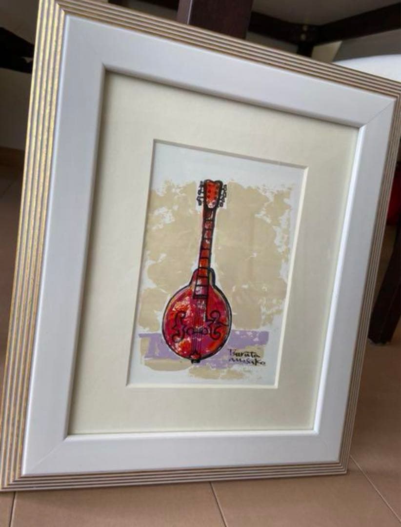 絵画　『ギター』　鶴田昌子　美術　芸術　油絵　水彩画