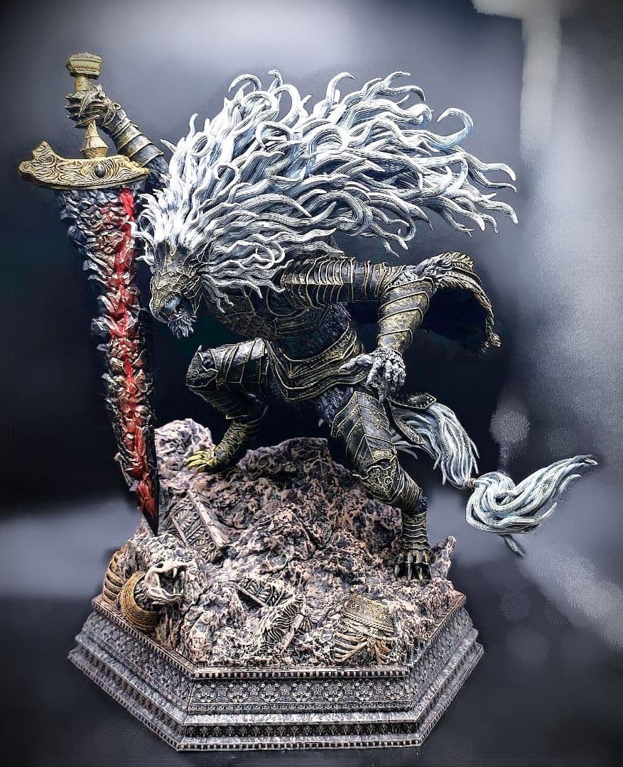 エルデンリング 黒き剣のマリケス 塗装済み ガレージキット 20cm