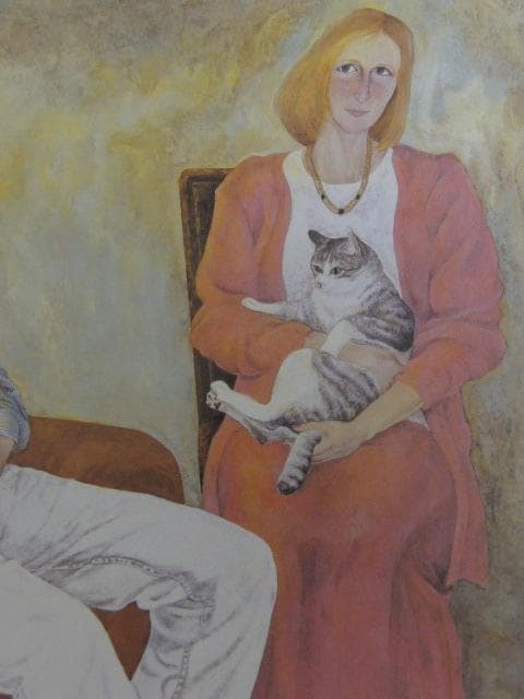 福田千惠、【ながい夜】、希少な額装用画集より、新品額装付