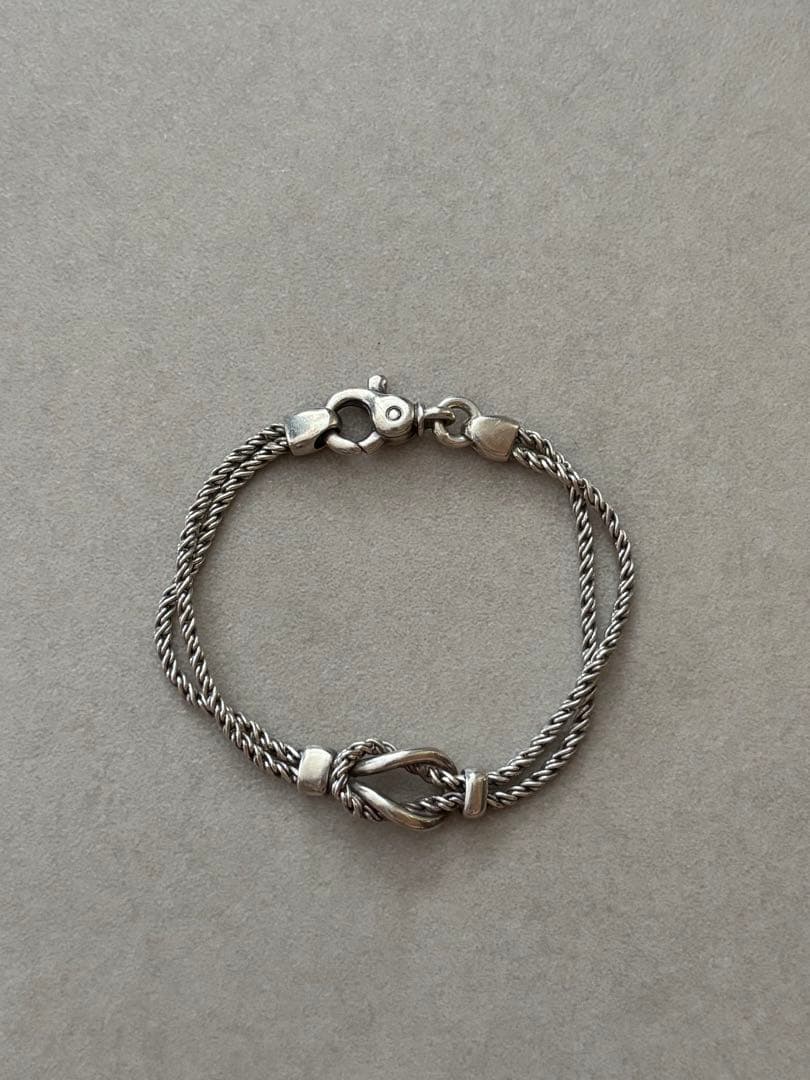 ティファニー　ダブルロープ　センターノットブレスレット