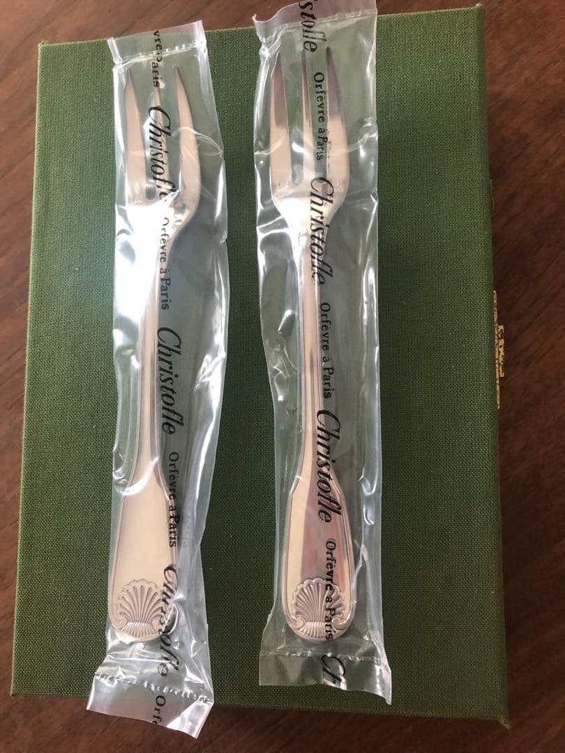 希少　クリストフル　ヴァンドームアルカンシア　シルバーデザートフォーク未開封