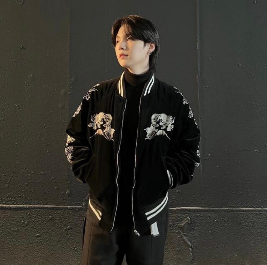 BTS SUGA ユンギ 着用 ベロア スカジャン 新品タグ付き Free