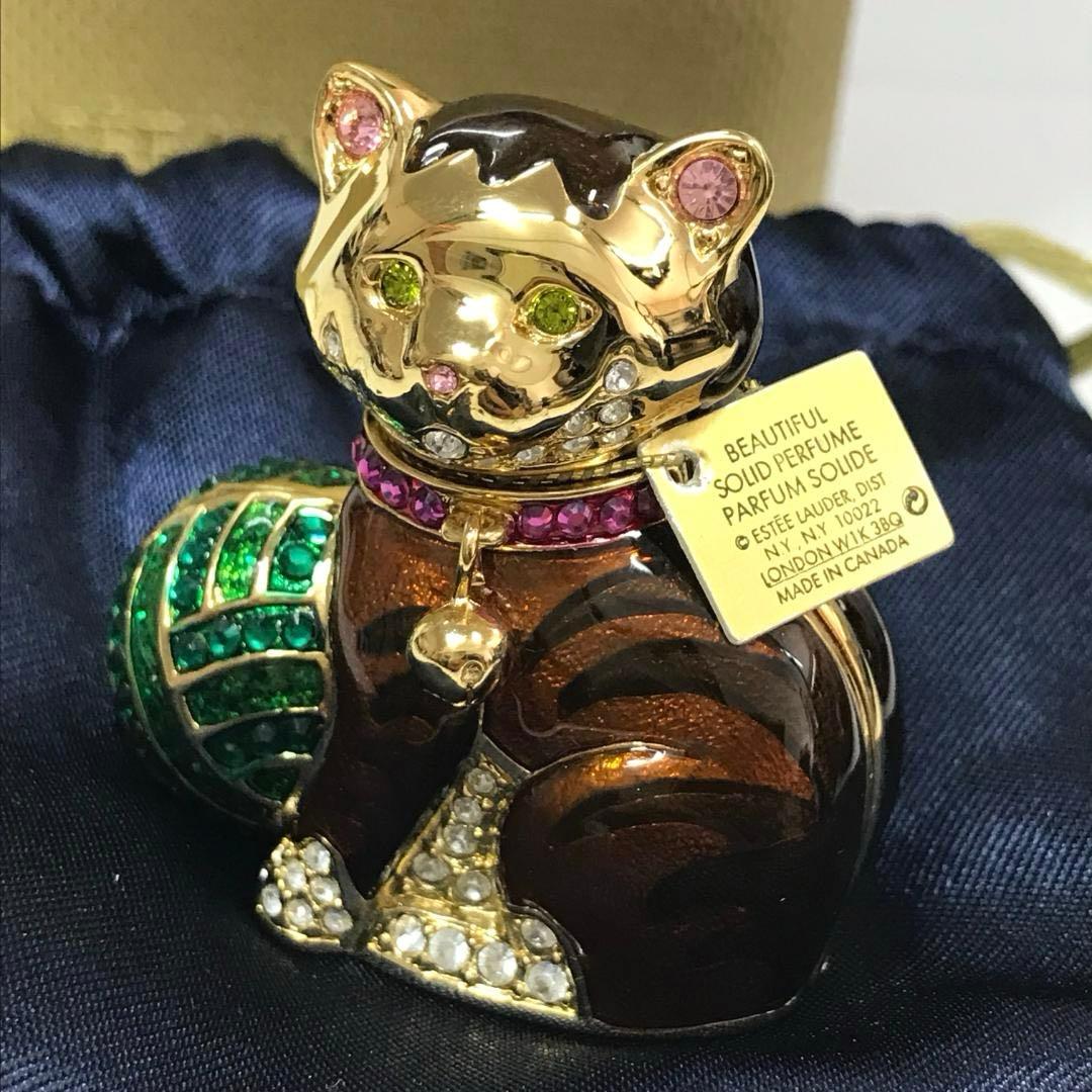 エスティローダー スワロフスキー 練り香水 キトゥン 猫 キャット cat