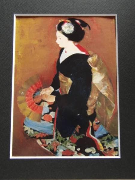 鬼頭　鍋三郎、先笄（さっこう）、希少な画集より、新品高級額装付