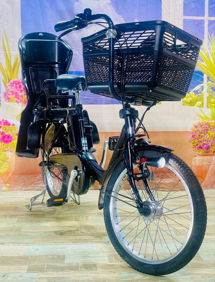半年保証 パナソニックギュット⭐️13AH！子供乗せ電動アシスト自転車