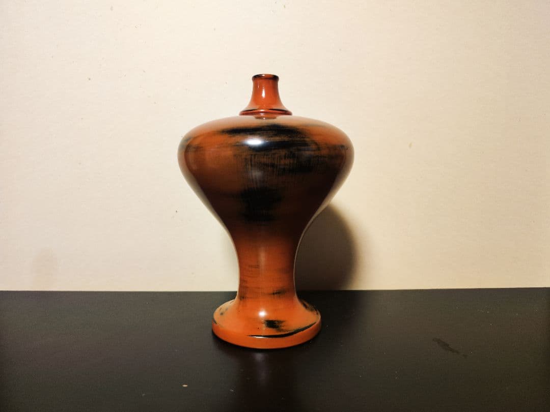 根来瓶子　朱塗り　徳利