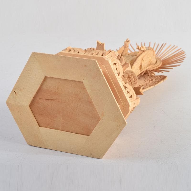 仏教美術 柘植彫刻 西立弥陀像 仏像 華鬘台 C 8845 - メルカリ