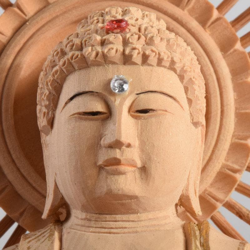 仏教美術 柘植彫刻 西立弥陀像 仏像 華鬘台 C 8845 - メルカリ