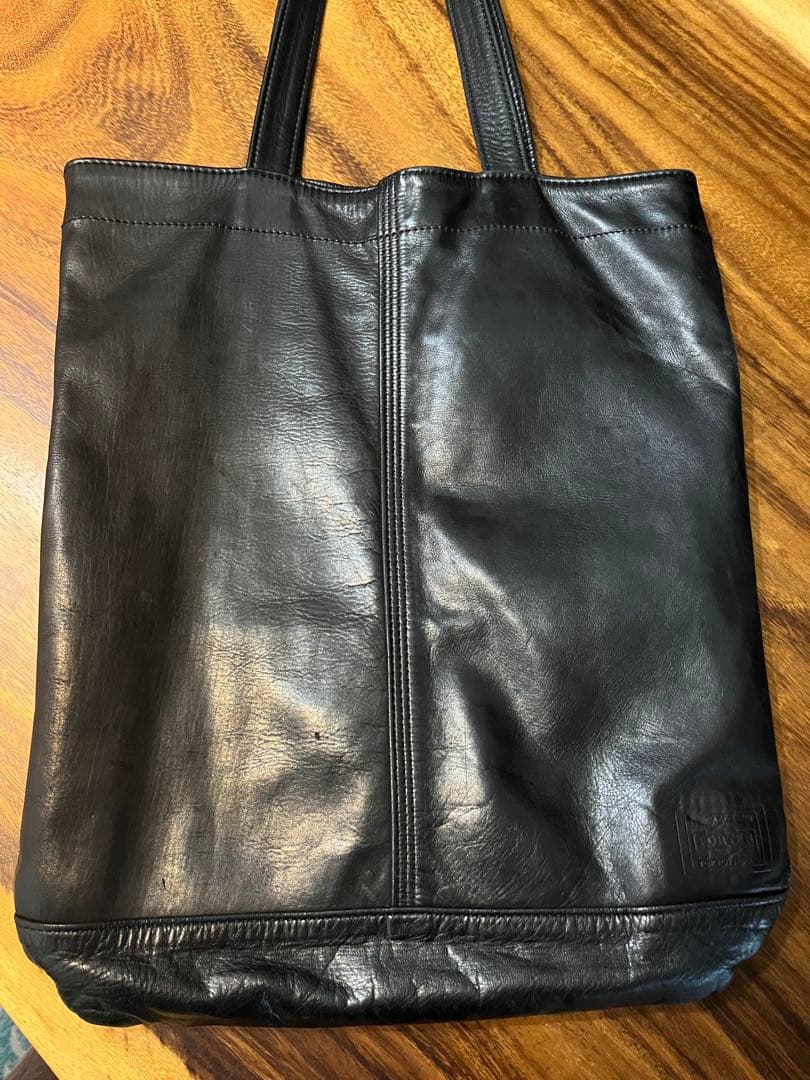ポーター　porter 黒のレザートートバッグ