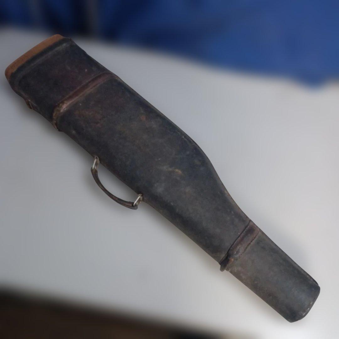 9609）とても古い　革張りのガンケース　詳細不明