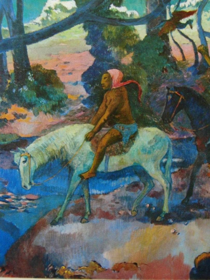 ポール・ゴーギャン、【浅瀬】、希少な画集画より、新品高級額・額装付