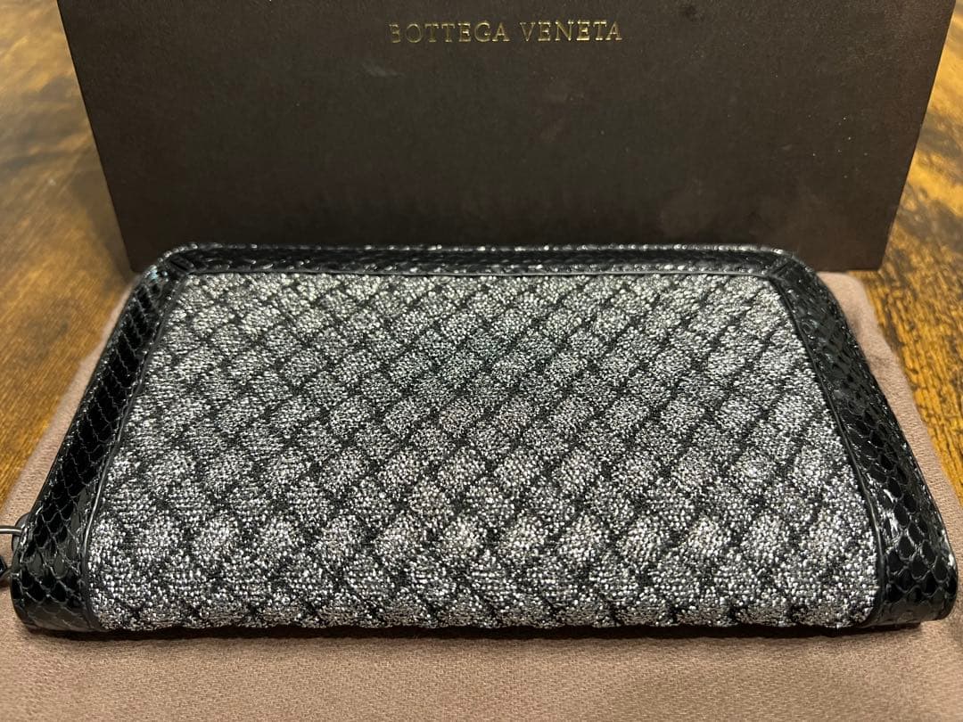 Bottega Veneta 長財布 ブラック/グレー